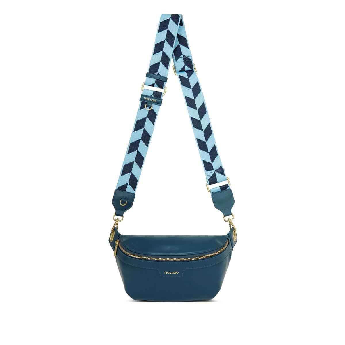 Carly Strap | Blue Chevron